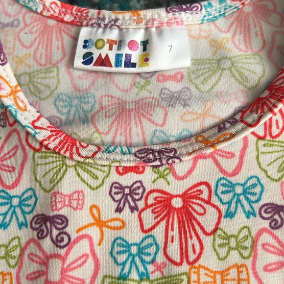 Dot Dot Smile Dress Bows Size 7 - Picture 2 of 3